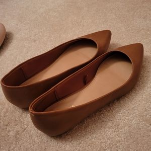 Brown flats size 7